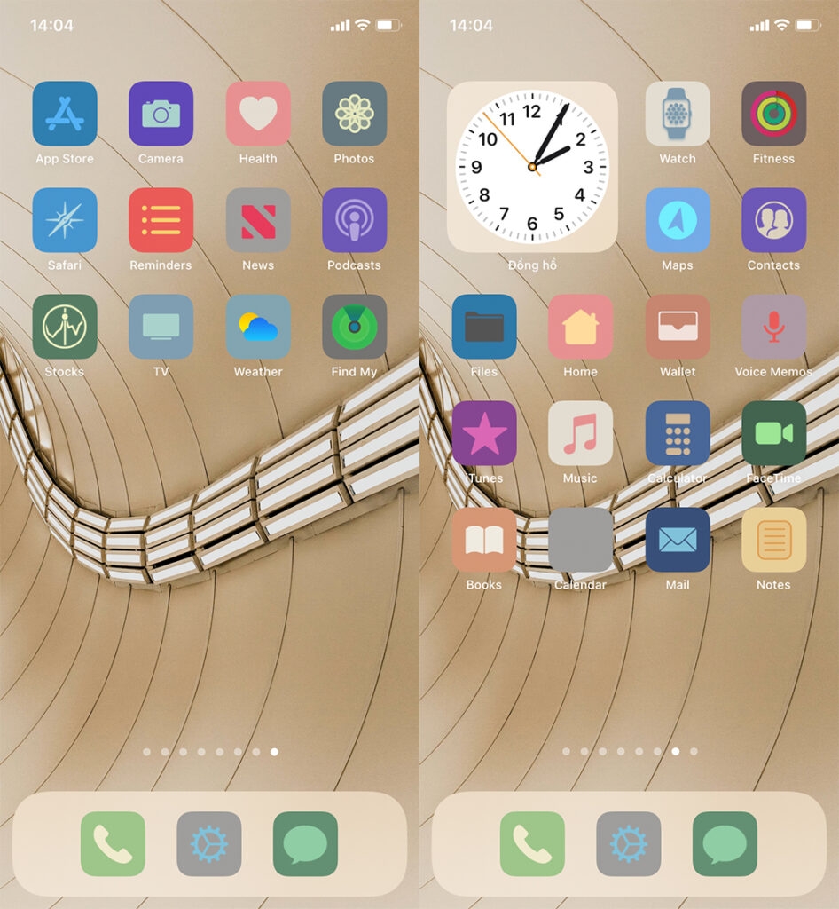 Dùng widget iOS 14 thay đổi giao diện iPhone Home Screen